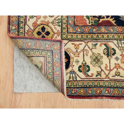 Heriz Wool Hand Knotted Rug Red Ivory 12.0X18.2 -O065502