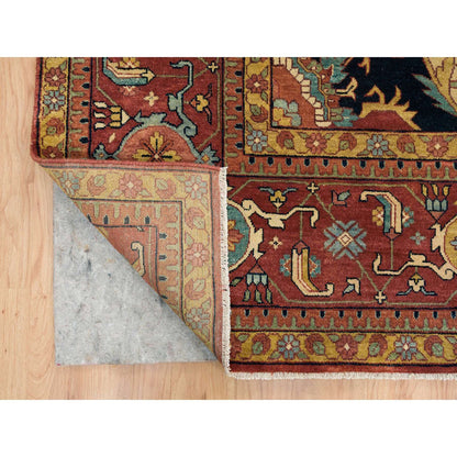 Heriz Wool Hand Knotted Rug Red Red 12.0X15.2 -O065509