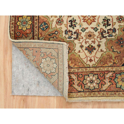 Heriz Wool Hand Knotted Rug Ivory Red 3.0X5.1 -O065529