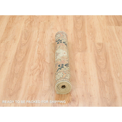 Heriz Wool Hand Knotted Rug Ivory Red 3.0X5.1 -O065529