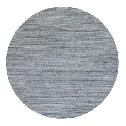 Modern and Contemporary Wool Hand Loomed Rug Grey No Border 8.0X8.0 -O065552