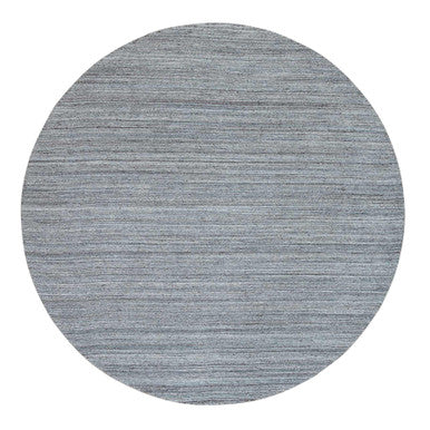 Modern and Contemporary Wool Hand Loomed Rug Grey No Border 8.0X8.0 -O065552