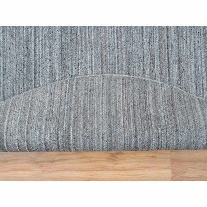 Modern and Contemporary Wool Hand Loomed Rug Grey No Border 8.0X8.0 -O065552