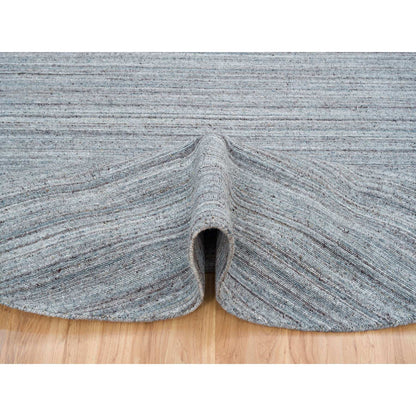 Modern and Contemporary Wool Hand Loomed Rug Grey No Border 8.0X8.0 -O065552