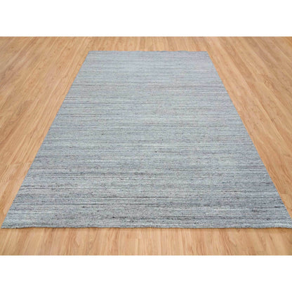 Modern and Contemporary Wool Hand Loomed Rug Grey No Border 9.0X12.0 -O065553