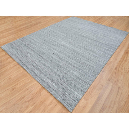 Modern and Contemporary Wool Hand Loomed Rug Grey No Border 9.0X12.0 -O065553