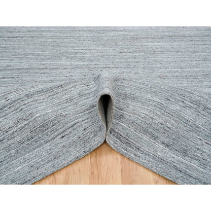 Modern and Contemporary Wool Hand Loomed Rug Grey No Border 9.0X12.0 -O065553