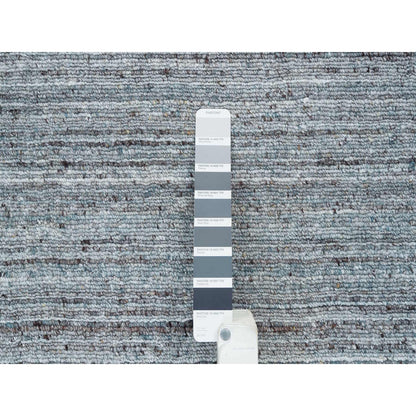 Modern and Contemporary Wool Hand Loomed Rug Grey No Border 2.7X14.0 -O065557