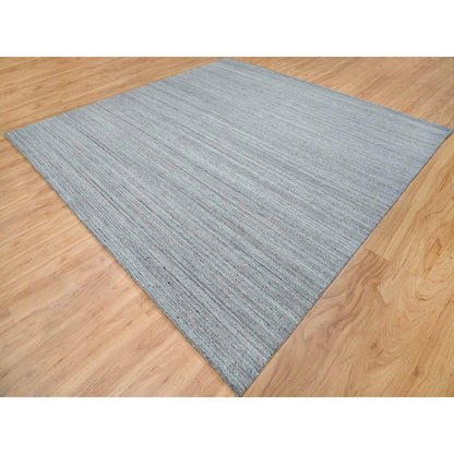 Modern and Contemporary Wool Hand Loomed Rug Grey No Border 12.0X12.0 -O065558
