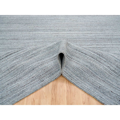 Modern and Contemporary Wool Hand Loomed Rug Grey No Border 12.0X12.0 -O065558