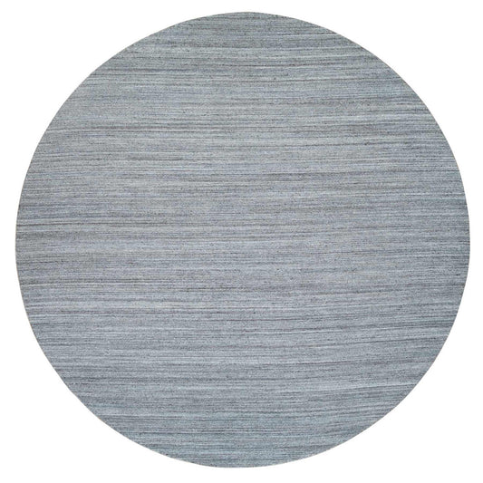 Modern and Contemporary Wool Hand Loomed Rug Grey No Border 11.10X11.10 -O065559