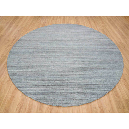 Modern and Contemporary Wool Hand Loomed Rug Grey No Border 11.10X11.10 -O065559