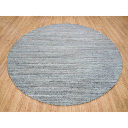 Modern and Contemporary Wool Hand Loomed Rug Grey No Border 11.10X11.10 -O065559