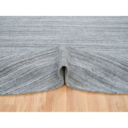 Modern and Contemporary Wool Hand Loomed Rug Grey No Border 11.10X11.10 -O065559