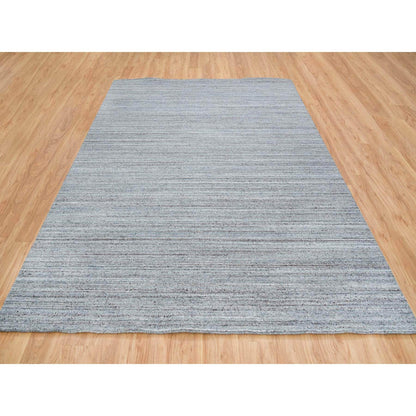 Modern and Contemporary Wool Hand Loomed Rug Grey No Border 8.1X10.0 -O065560