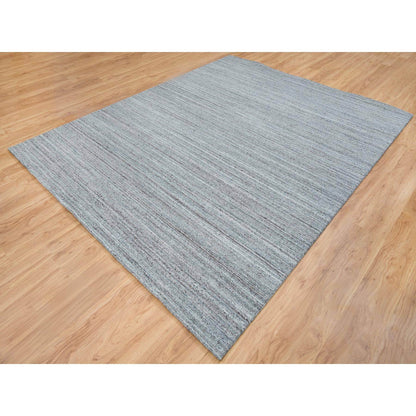 Modern and Contemporary Wool Hand Loomed Rug Grey No Border 8.1X10.0 -O065560