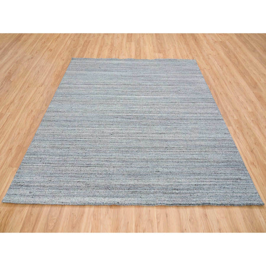 Modern and Contemporary Wool Hand Loomed Rug Grey No Border 8.1X8.1 -O065561