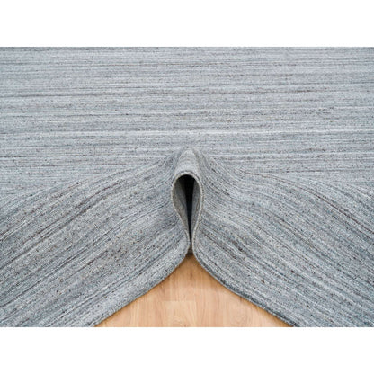 Modern and Contemporary Wool Hand Loomed Rug Grey No Border 8.1X8.1 -O065561