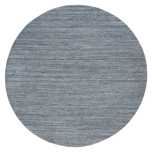 Modern and Contemporary Wool Hand Loomed Rug Grey No Border 10.0X10.0 -O065564