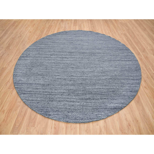 Modern and Contemporary Wool Hand Loomed Rug Grey No Border 10.0X10.0 -O065564