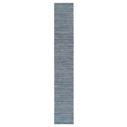 Modern and Contemporary Wool Hand Loomed Rug Grey No Border 2.6X15.10 -O065565