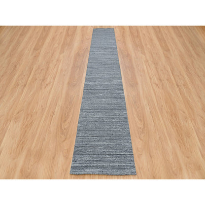Modern and Contemporary Wool Hand Loomed Rug Grey No Border 2.6X15.10 -O065565