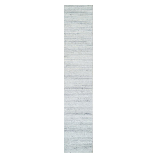 Modern and Contemporary Wool Hand Loomed Rug Ivory No Border 2.8X13.10 -O065570