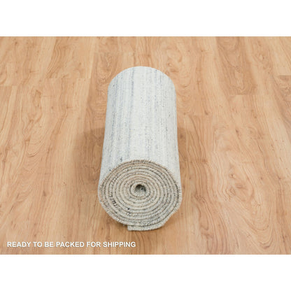 Modern and Contemporary Wool Hand Loomed Rug Ivory No Border 2.5X15.9 -O065571