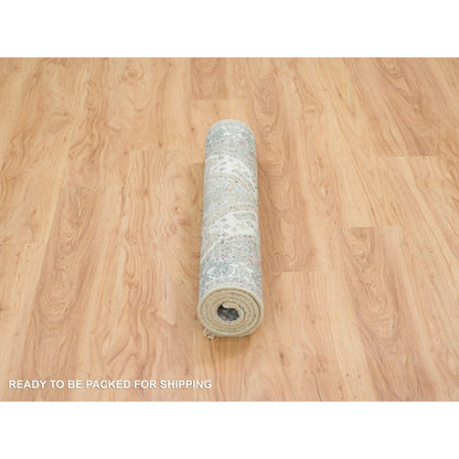 Tribal & Geometric Wool Hand Knotted Rug Ivory Ivory 3.0X5.0 -O065580