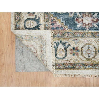 Tribal & Geometric Wool Hand Knotted Rug Ivory Ivory 7.9X10.4 -O065586