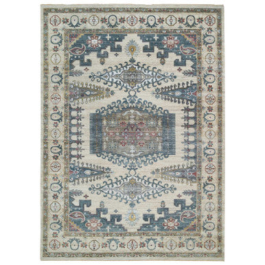 Tribal & Geometric Wool Hand Knotted Rug Ivory Ivory 10.0X14.0 -O065595