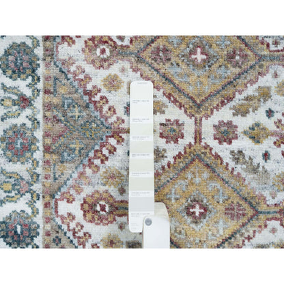 Tribal & Geometric Wool Hand Knotted Rug Ivory Ivory 2.7X18.0 -O065610