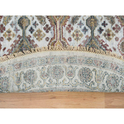 Tribal & Geometric Wool Hand Knotted Rug Ivory Ivory 5.10X5.10 -O065615