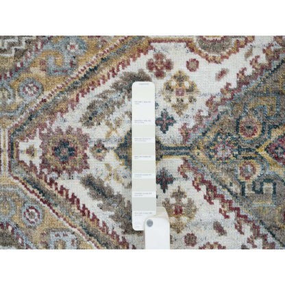 Tribal & Geometric Wool Hand Knotted Rug Ivory Ivory 5.10X5.10 -O065615