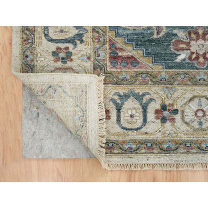 Tribal & Geometric Wool Hand Knotted Rug Ivory Ivory 9.0X12.0 -O065619