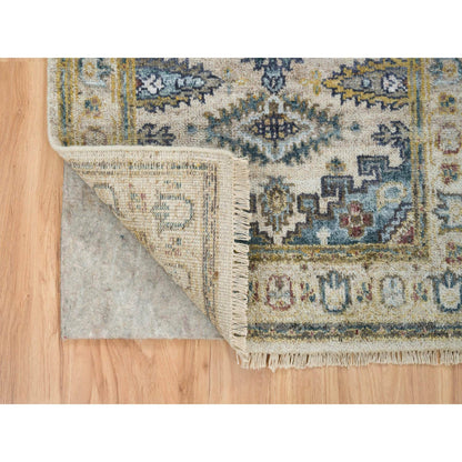 Tribal & Geometric Wool Hand Knotted Rug Ivory Ivory 2.7X11.10 -O065634