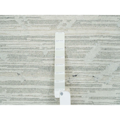 Modern and Contemporary Wool Hand Knotted Rug Ivory No Border 2.6X16.0 -O065644