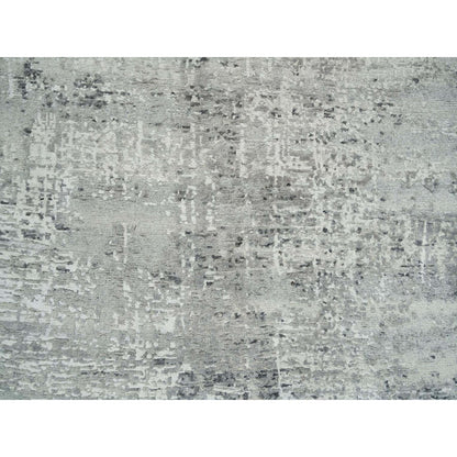 Modern and Contemporary Wool Hand Knotted Rug Grey No Border 4.10X4.10 -O065652