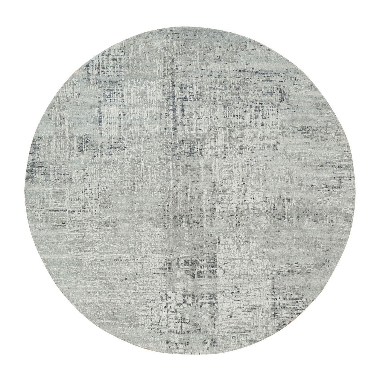 Gray 6'1" x 6'1" Modern and Contemporary Hand knotted Wool Rug - Sku: O065653
