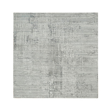 Modern and Contemporary Wool Hand Knotted Rug Grey No Border 6.2X6.2 -O065657