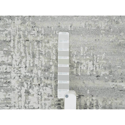 Modern and Contemporary Wool Hand Knotted Rug Grey No Border 6.2X6.2 -O065657
