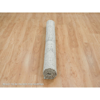Modern and Contemporary Wool Hand Knotted Rug Grey No Border 6.2X6.2 -O065657