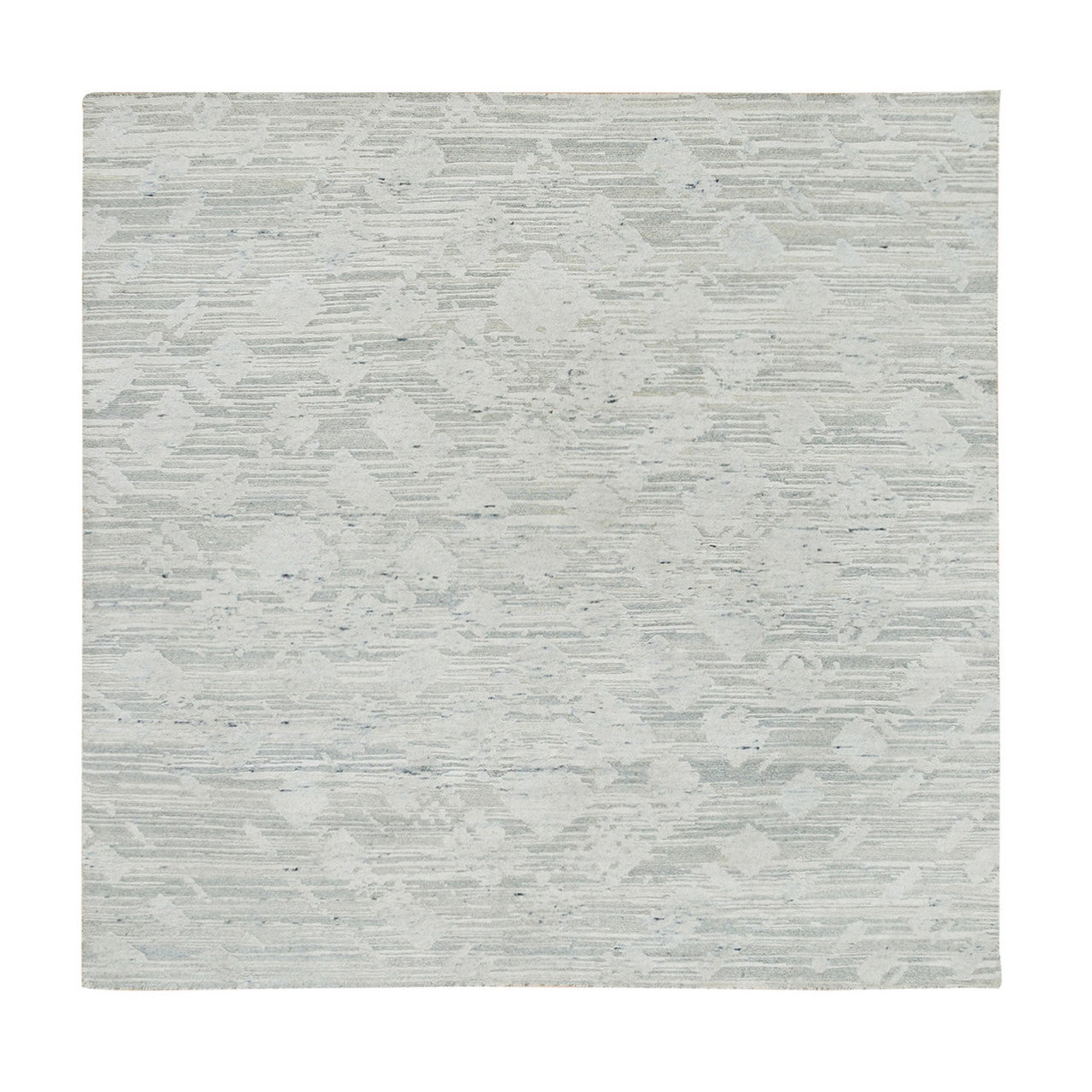 Ivory 6'1" x 6'1" Modern and Contemporary Hand knotted Wool Rug - Sku: O065658