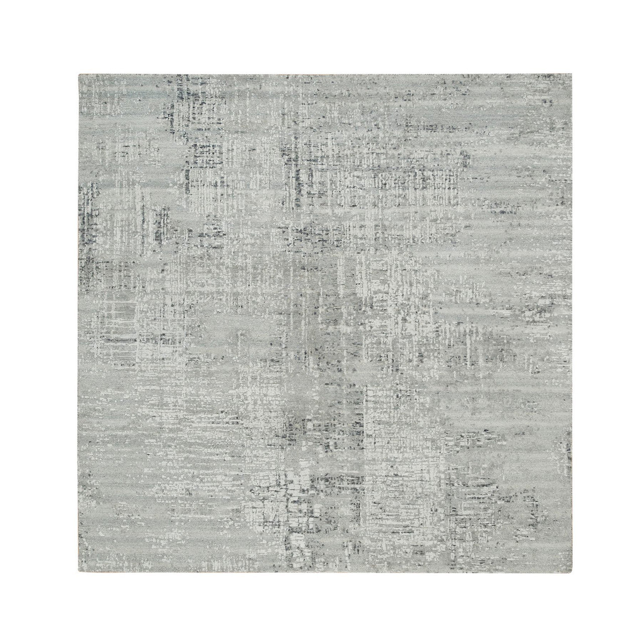 Gray 6'1" x 6'2" Modern and Contemporary Hand knotted Wool Rug - Sku: O065659
