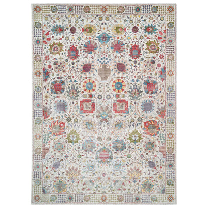 Transitional Wool & Silk Hand Knotted Rug Ivory Ivory 10.2X14.3 -O065671