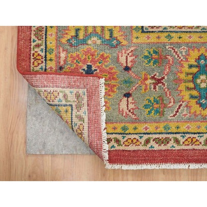 Oushak And Peshawar Wool Hand Knotted Rug Red Sage Green 12.0X18.1 -O065675