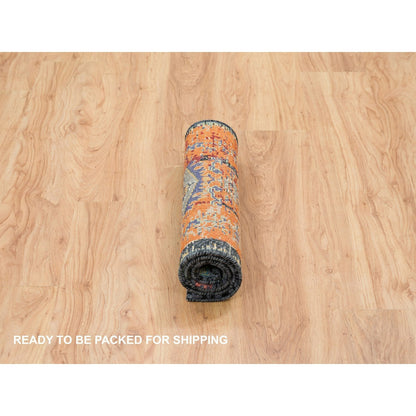 Transitional Wool Hand Knotted Rug Red No Border 2.2X3.2 -O065698