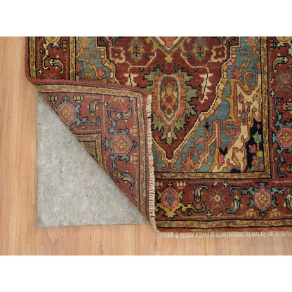Heriz Wool Hand Knotted Rug Red Red 2.7X16.2 -O065721
