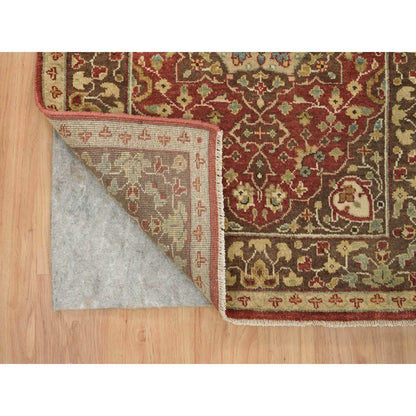 Fine Oriental Wool Hand Knotted Rug Red Brown  2.7X20.1 -O065729