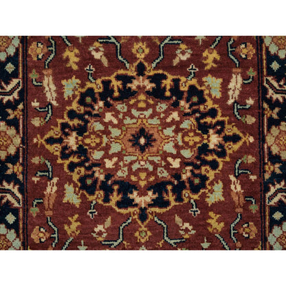 Heriz Wool Hand Knotted Rug Red Midnight Blue 2.0X3.2 -O065745